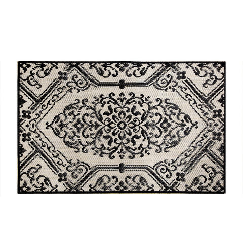 StyleWell Micro Elegance Indigo Clover 18 in. x 48 in. Kitchen Mat