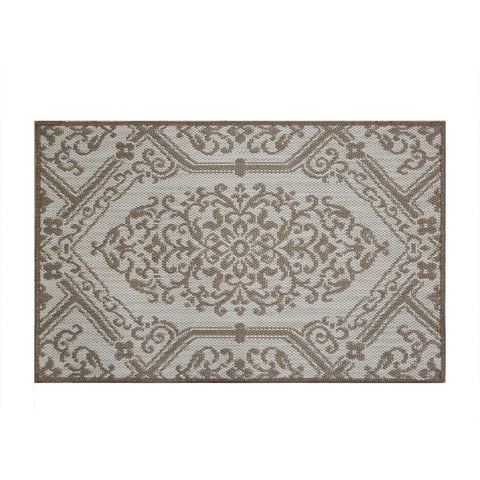 Home Dynamix Cafe Jardin Beige/Brown 23.6 in. x 35.4 in. Scatter Mat