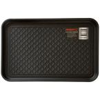 Stalwart Black 15 in. x 24 in. Eco-Friendly Polypropylene Utility Boot Tray Mat