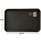 Stalwart Black 15 in. x 24 in. Eco-Friendly Polypropylene Utility Boot Tray Mat