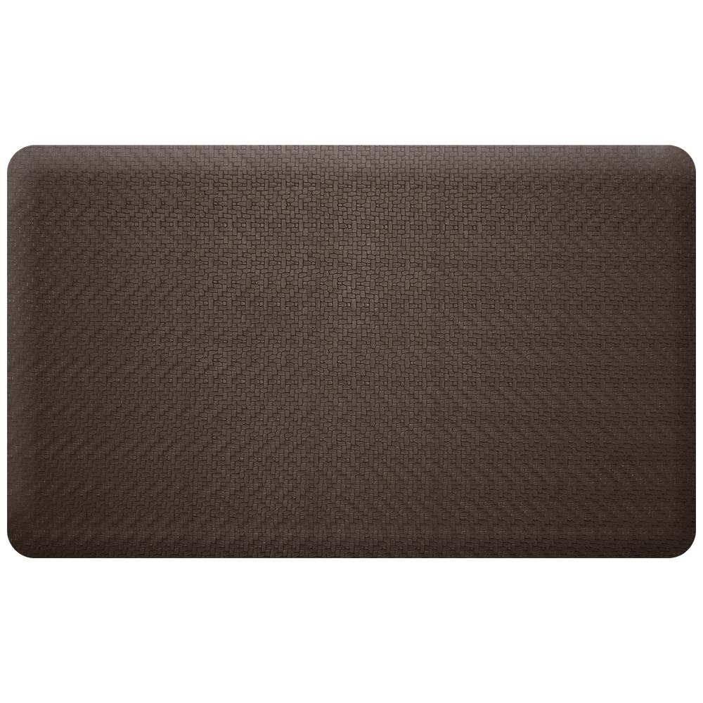 NewLife Designer Sisal Coffee Bean 18 in. x 30 in. Anti-Fatigue Comfort Kitchen Mat