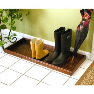 Good Directions 34.5 in. x 14.5 in. Squares Multi-Purpose Copper Finish Boot Tray for Boots, Shoes, Plants, Pet Bowls More