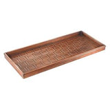 Good Directions 34.5 in. x 14.5 in. Squares Multi-Purpose Copper Finish Boot Tray for Boots, Shoes, Plants, Pet Bowls More