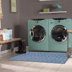 TrafficMASTER Micro Elegance Indigo Clover 18 in. x 48 in. Kitchen Mat
