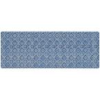 TrafficMASTER Micro Elegance Indigo Clover 18 in. x 48 in. Kitchen Mat