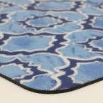 TrafficMASTER Micro Elegance Indigo Clover 18 in. x 48 in. Kitchen Mat