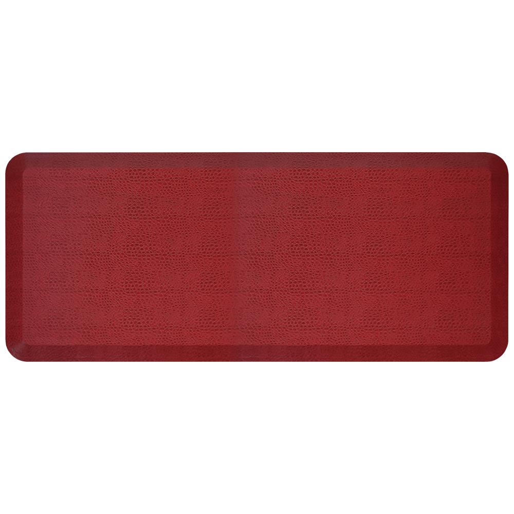 NewLife Designer Pebble Pomegranate 20 in. x 48 in. Anti-Fatigue Comfort Kitchen Mat